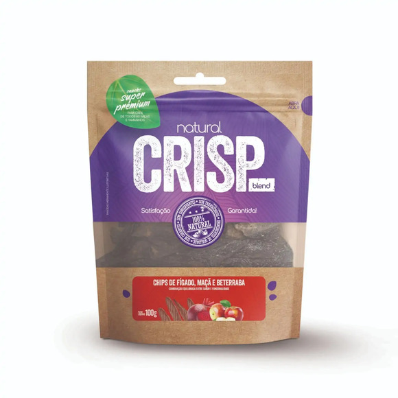 Petisco Natural Crisp - Chips Fígado Maçã e Beterraba 100g