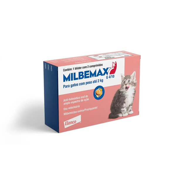 Milbemax Gatos Ate 2kg 2cpr