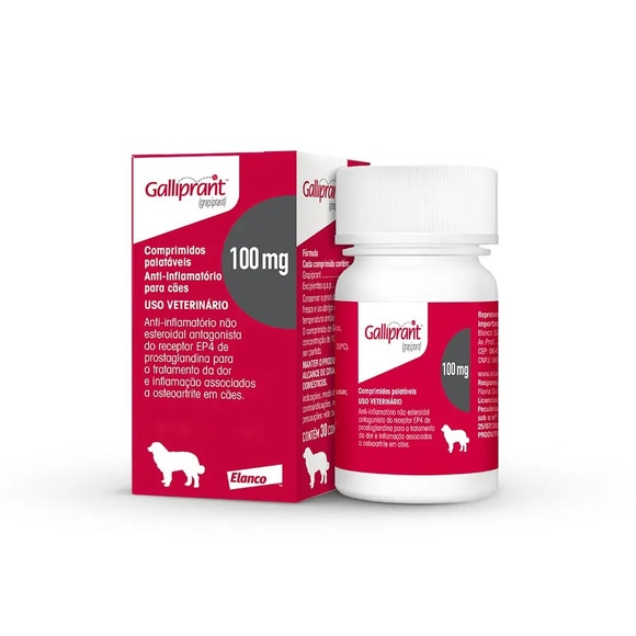 Galliprant 100mg Anti-inflamatório para Cachorro 7 comprimidos