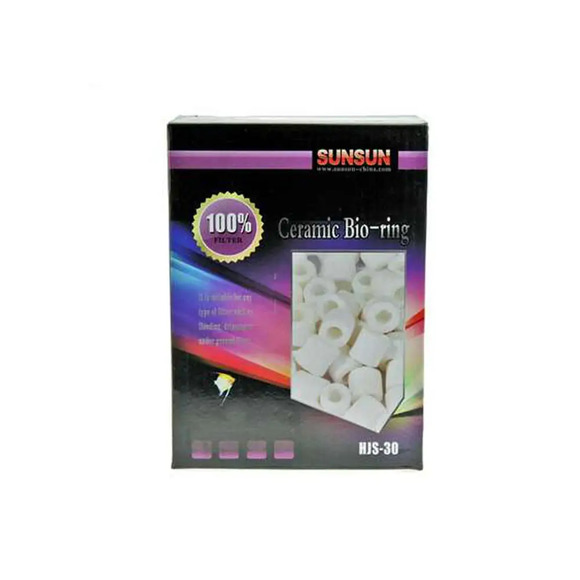 Mídia Biológica Cerâmica Bio Ring Hjs-30 Sunsun 420g 420g