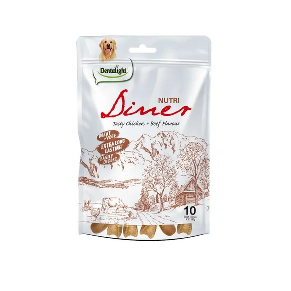 Petisco Nutri Diner Mix Sabor Frango e Carne - 180g Dentalight