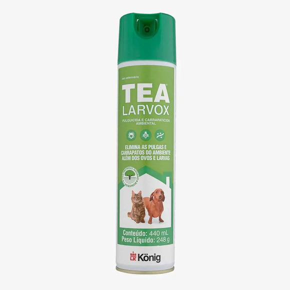 Pulguicida Carrapaticida Aerosol Tea Larvox Konig 440 ml