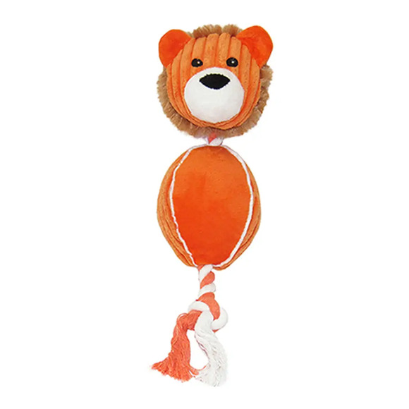 Brinquedo Pelúcia Leão com Corda Savana Único