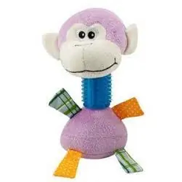 Brinquedo De Pelúcia Para Pets Macaquinho com Mordedor Único
