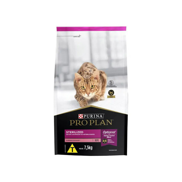 Ração Pro Plan Gatos Castrados Salmão 7,5kg