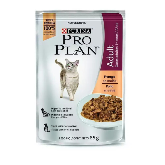 Ração Úmida Pro Plan Adult Frango ao Molho 85 g