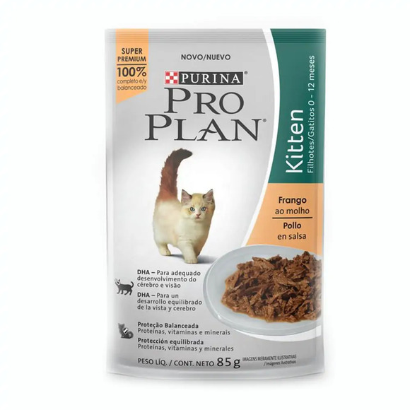 Ração Úmida Pro Plan Kitten Frango ao Molho 85 g