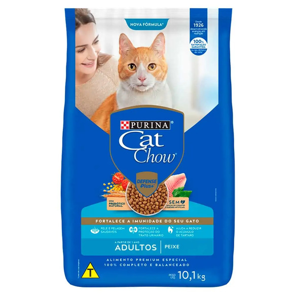 Ração Cat Chow Adultos Peixe 10,1 kg