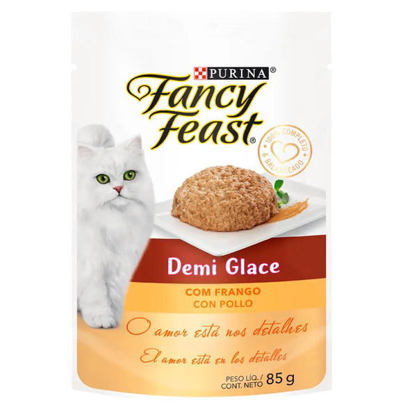 Ração Úmida Fancy Feast Demi Glace Frango 85 g