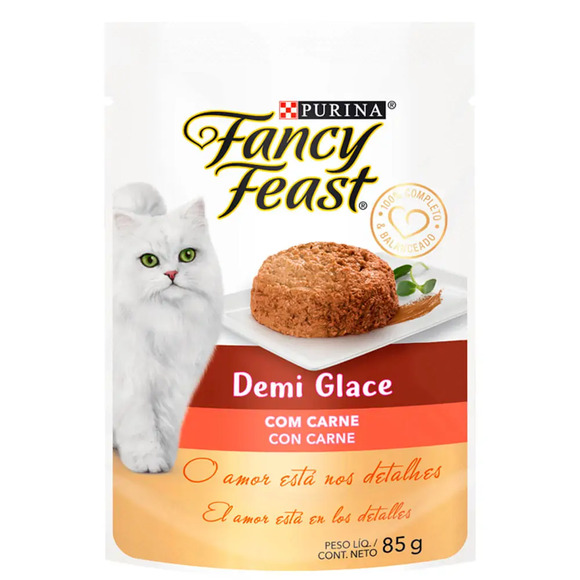 Ração Úmida Fancy Feast Demi Glace Carne 85 g