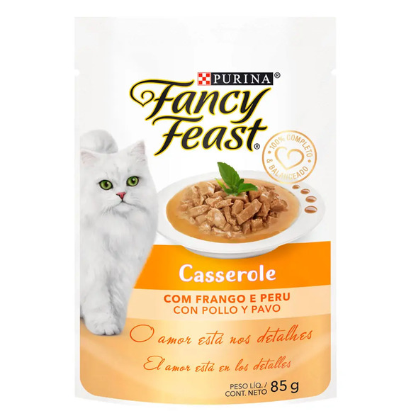 Ração Úmida Fancy Feast Casserole Frango e Peru 85 g