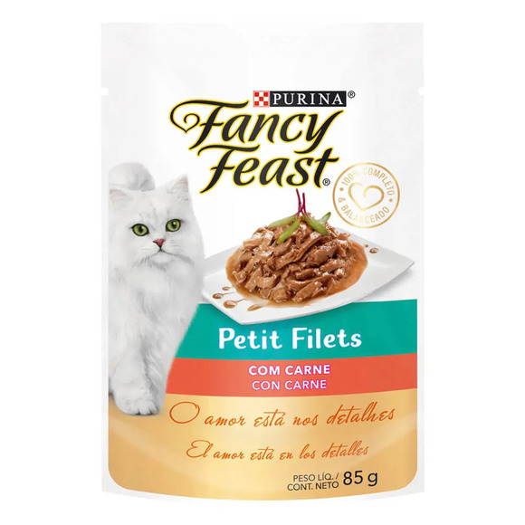 Ração Úmida Fancy Feast Petit Filet Carne 85 g