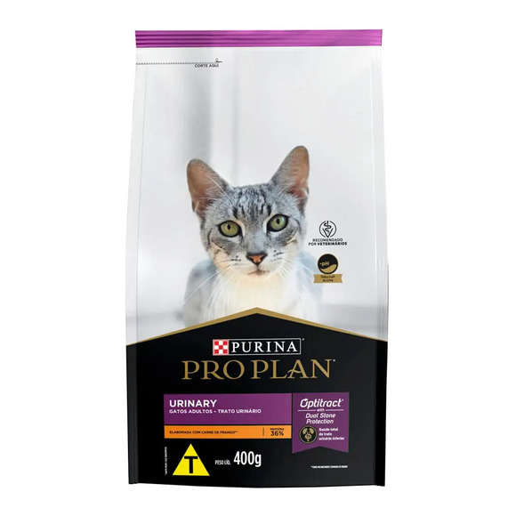 Ração Pro Plan Gatos Adultos Trato Urinário Frango 400 g