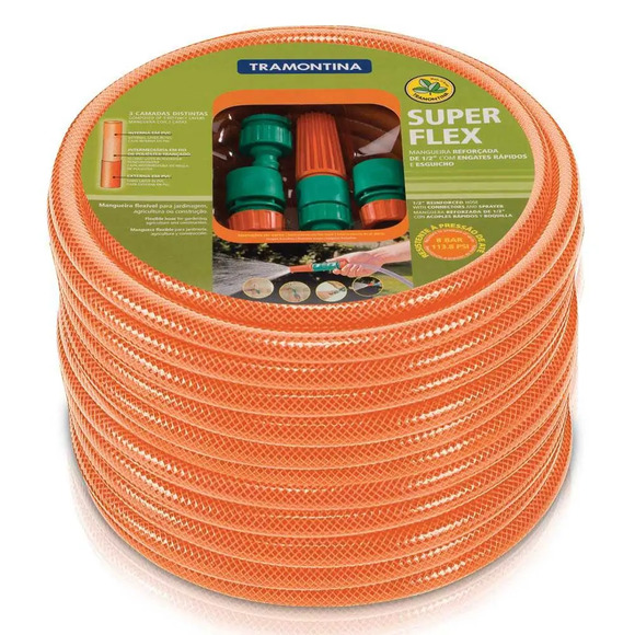 Mangueira Jardim Super Flex com Engate Tramontina 15 m
