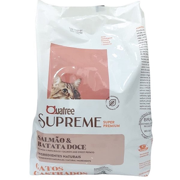 Quatree Supreme Gato Castrado Salmao 1 kg-Fracionada
