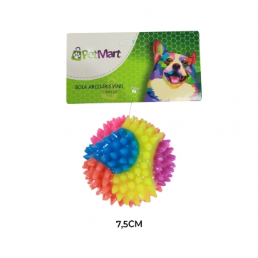Bola Arco Iris Vinil Com Luz