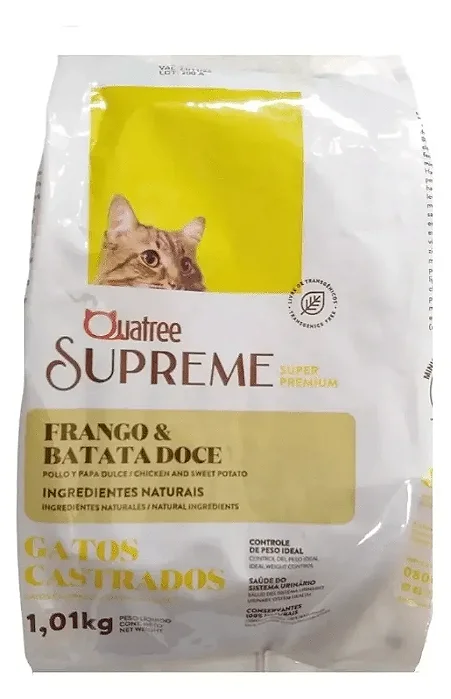 Quatree Supreme Gato Castrado Frango 1 kg-Fracionada