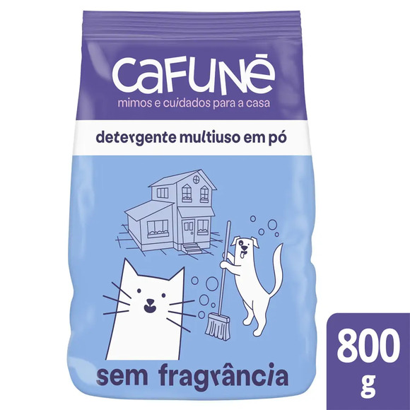 Detergente em Pó Multiuso sem Fragrância Cafuné 800 g