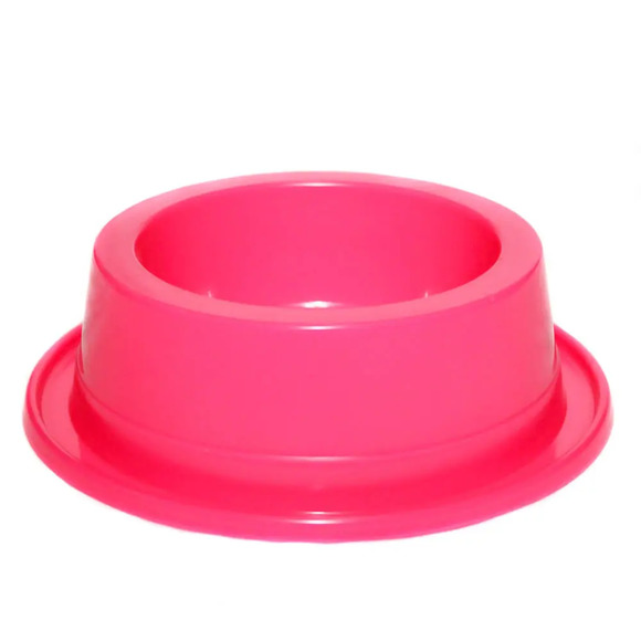 Comedouro Antiformiga 300 ml Neon Cães e Gatos - Rosa Neon