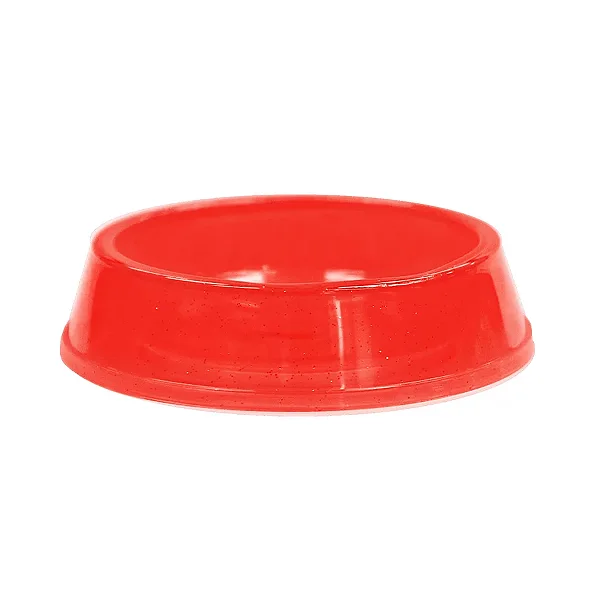 Comedouro Médio Antiformiga 1000ml Laranja com Gliter