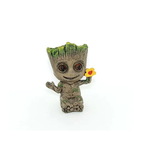 Enfeite Em Resina Para Terrário Groot Flor Único