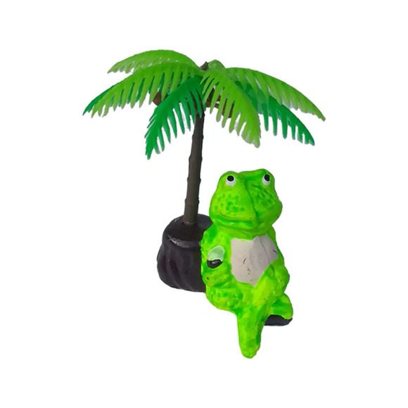 Enfeite Sapo Coqueiro Decorado Trema Único
