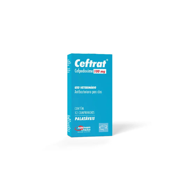 Antibiótico Ceftrat 100mg para Cães 12 comprimidos