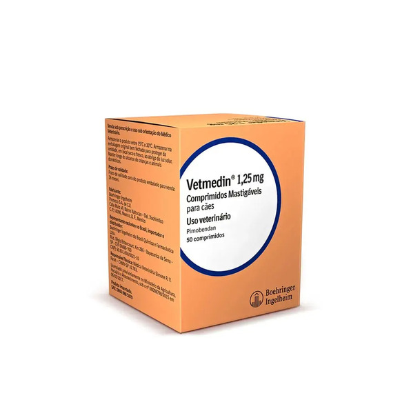Vetmedin Boehringer Ingelheim 50 comprimidos 1,25mg