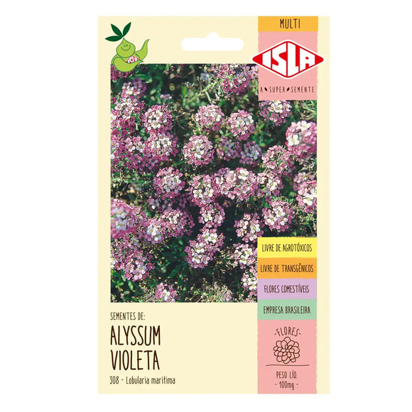 Semente Isla Alyssum Anão Roxo Carpet Violet Queen Único