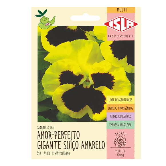 Semente Isla Amor Perfeito Gigante Suíço Amarelo Único