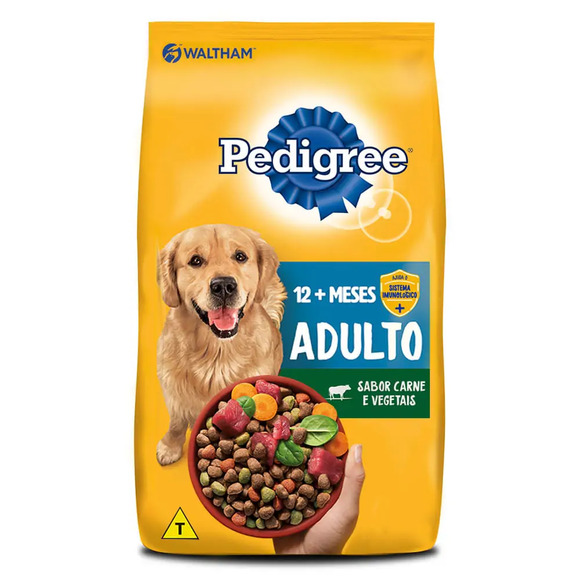 Ração Pedigree Cães Adultos Raças Médias e Grandes Carne e Vegetais 1 kg