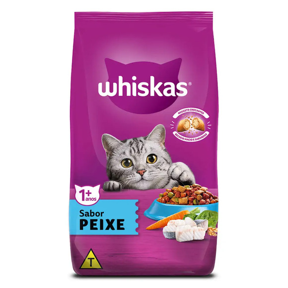 Ração Whiskas Gatos Adultos Peixe 3 kg