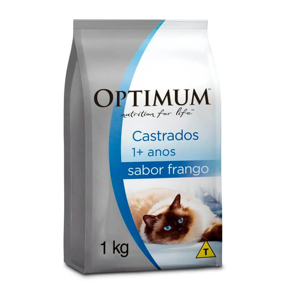 Ração Optimum para Gatos Adultos Castrados 1+ anos Frango 1 kg