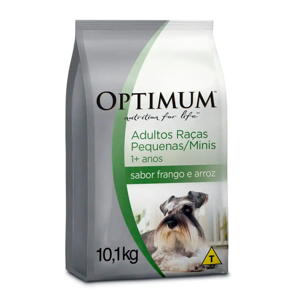 Ração Optimum para Cães Adultos Raças Pequenas e Mini 1+ anos Frango e Arroz 10,1 kg