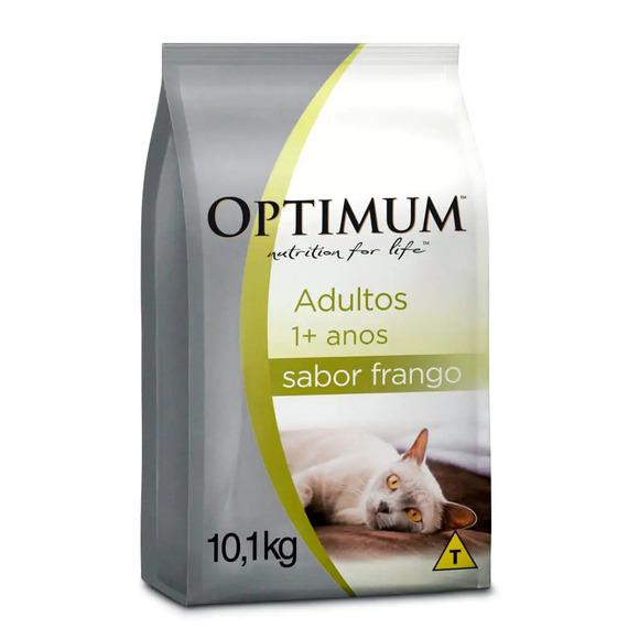 Ração Optimum para Gatos Adultos 1+ anos Frango 10,1 kg