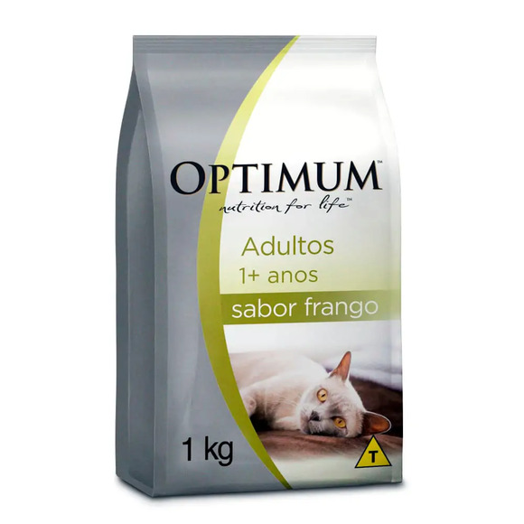 Ração Optimum para Gatos Adultos 1+ anos Frango 1 kg