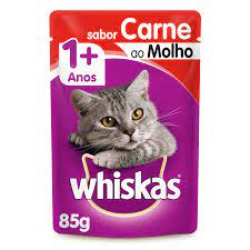 Rc Whiskas Sache 85g Adu 1+ Carne Molho