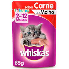 Rc Whiskas Sache 85g Fil 2-12m Carne Mol
