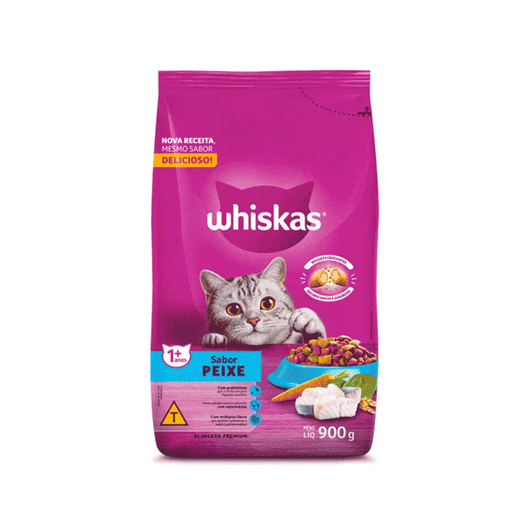 Ração Whiskas Gatos Adultos Peixe 900 g
