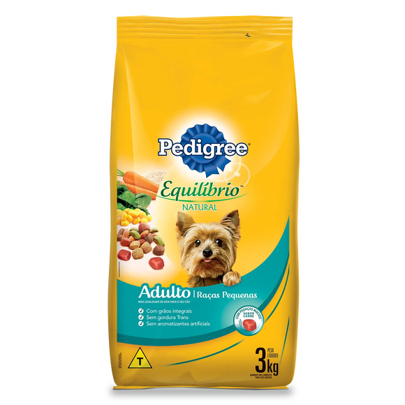 Ração Pedigree Equilíbrio Natural Cães Adultos Raças Pequenas 3 kg