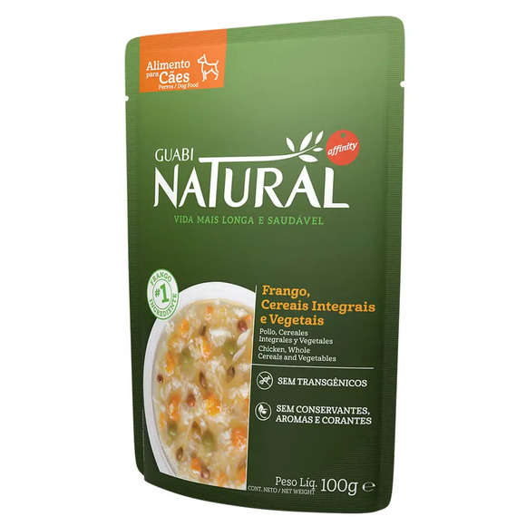 Ração Úmida Guabi Natural Cães Adultos Frango e Cereais 100 g