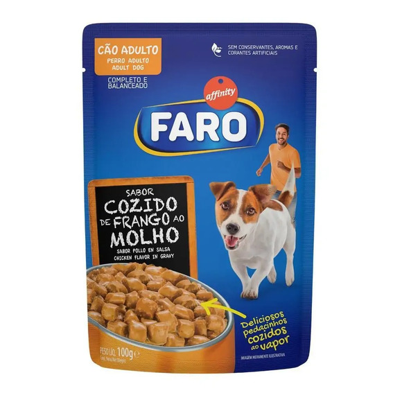 Ração Úmida para Cães Adultos Frango Faro 100 g