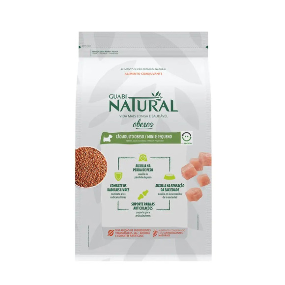 Ração Guabi Natural Cães Obesos Mini e Pequeno 1,5 kg