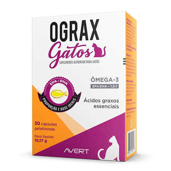 Suplemento Gatos Ograx Avert 30 cápsulas