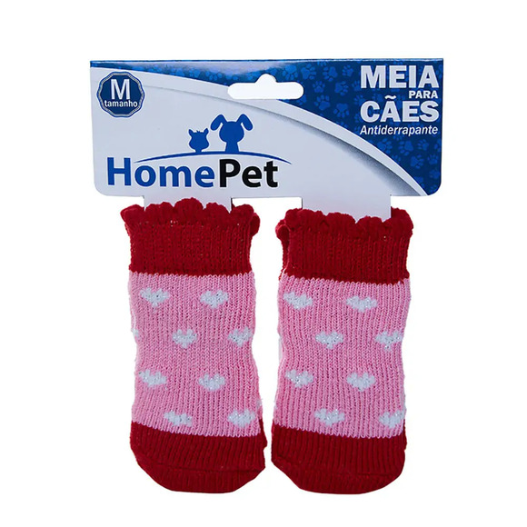 Meia Coração HomePet Rosa G