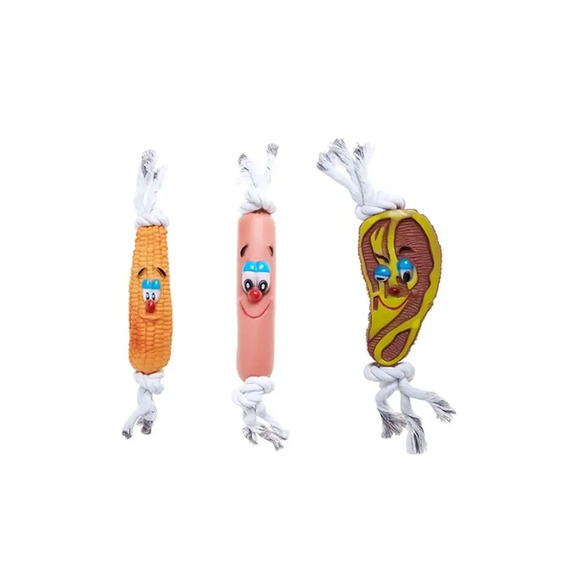 Brinquedo Vinil com Corda Refeição Home Pet Único