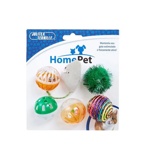Brinquedo Kit Gatinho Feliz HomePet 6 unidades