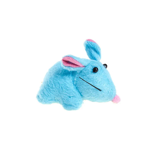 Brinquedo Pelúcia Rato de Corda com Catnip Azul Homepet Único