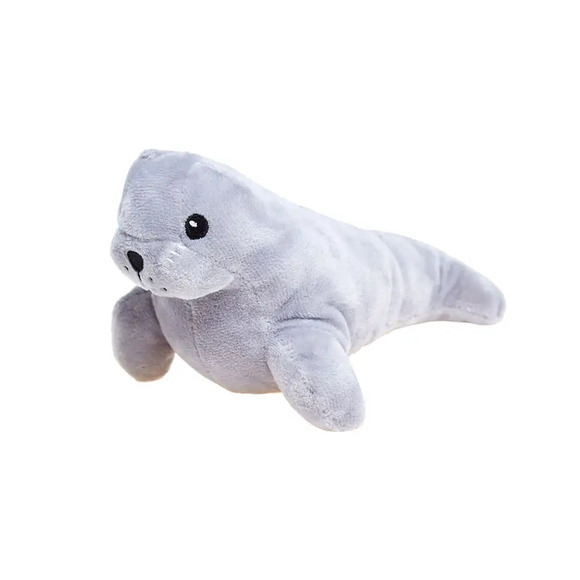 Brinquedo Pelúcia Foca Cinza HomePet Único