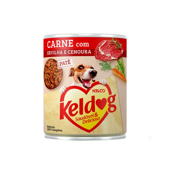 Ração Úmida Keldog Carne com Ervilha e Cenoura 280 g